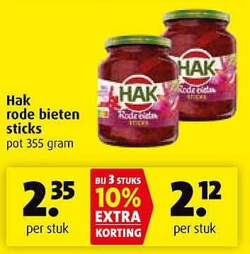 Hak rode bieten sticks