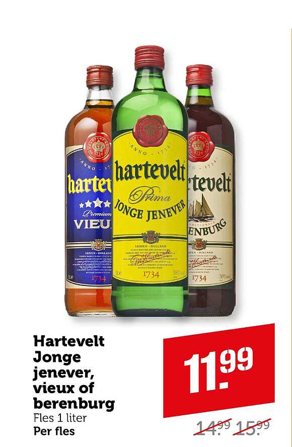 Hartevelt Jonge jenever, vieux of berenburg