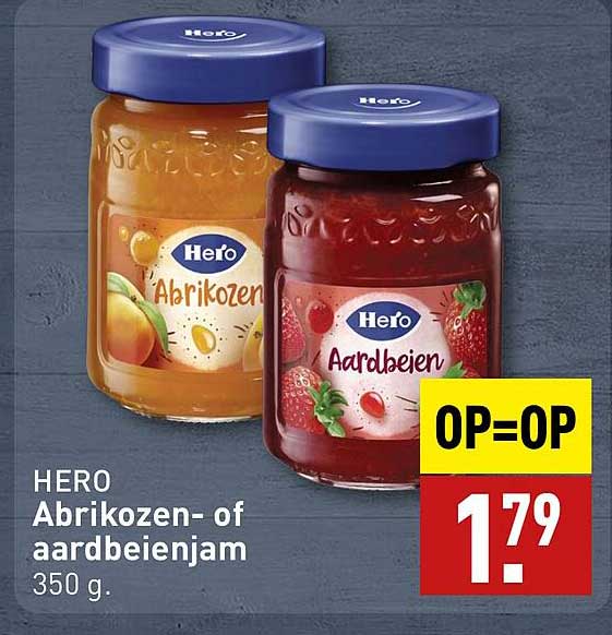 HERO Abrikozen- of aardbeienjam