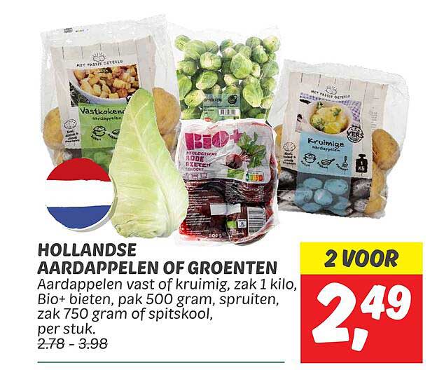 HOLLANDSE AARDAPPELEN OF GROENTEN