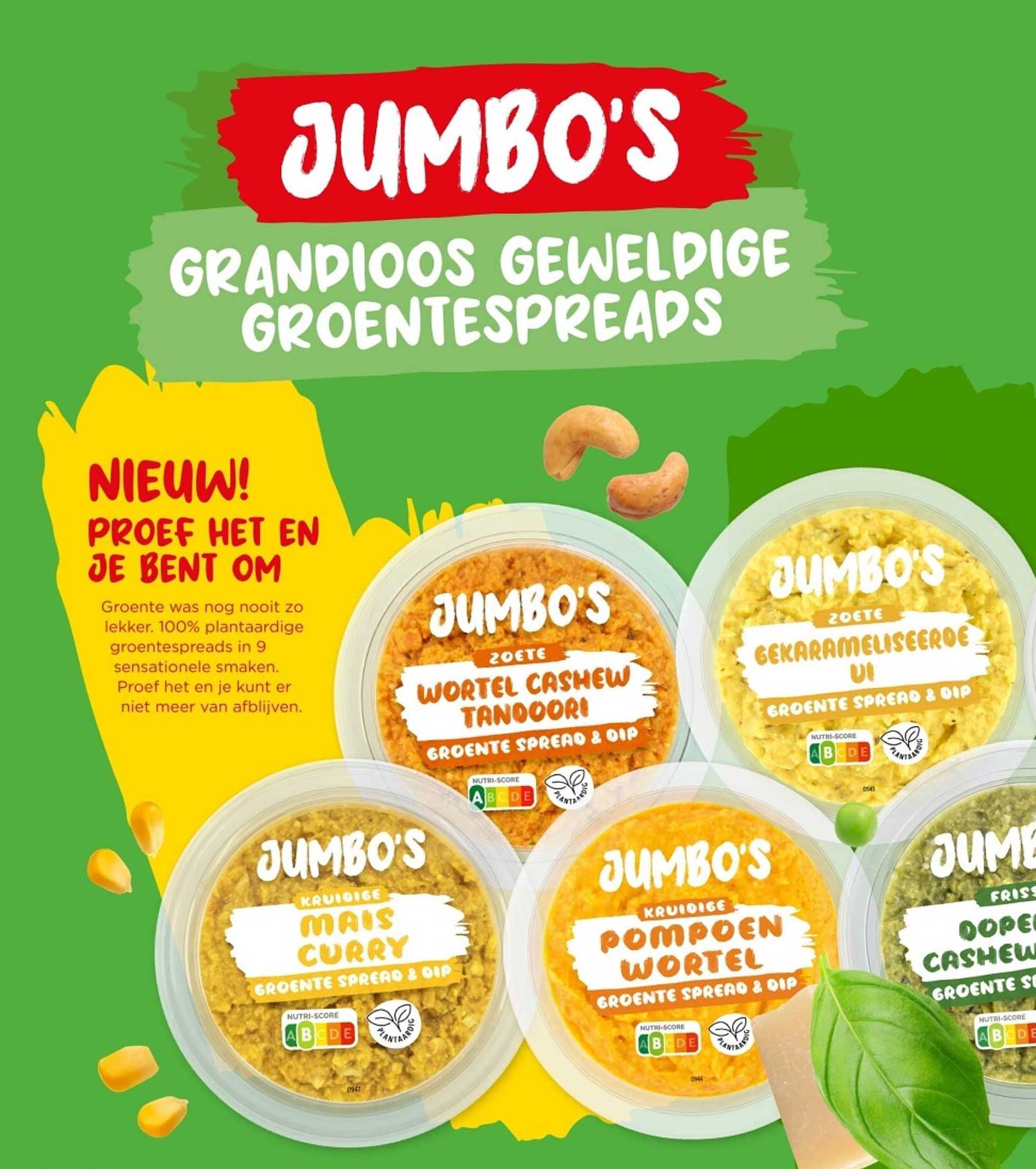 JUMBO'S GRANDIOOS GEWELDIGE GROENTESPREADS