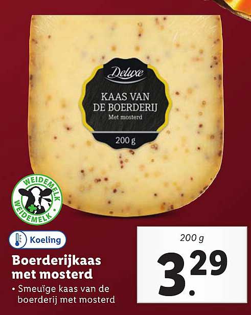 Kaas van de Boerderij Met Mosterd