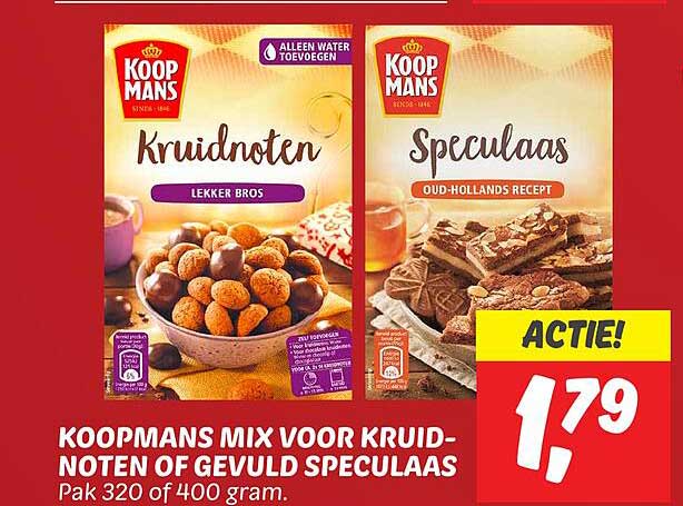 KOOPMANS MIX VOOR KRUIDNOTEN OF GEVULD SPECULAAS