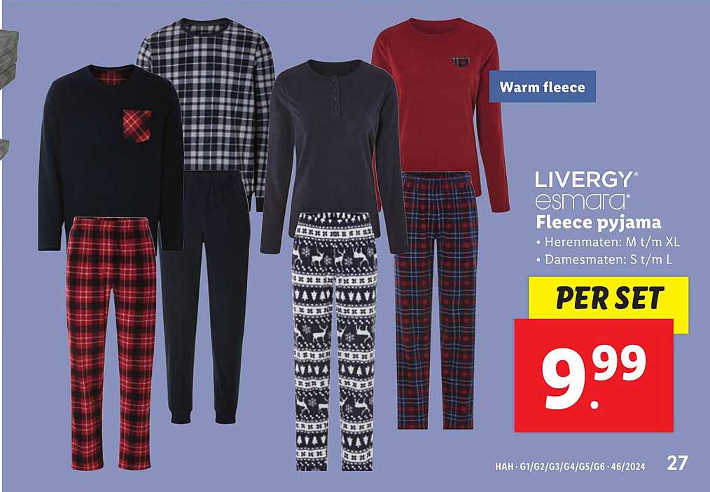 LIVERGY® esmara® Fleece pyjama