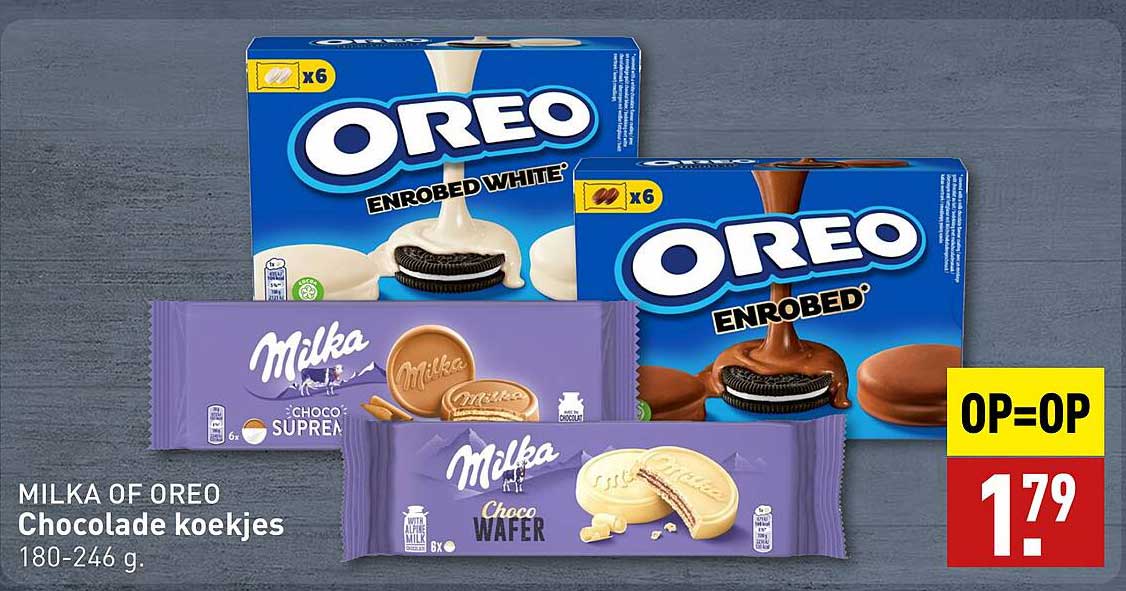 MILKA OF OREO Chocolade koekjes