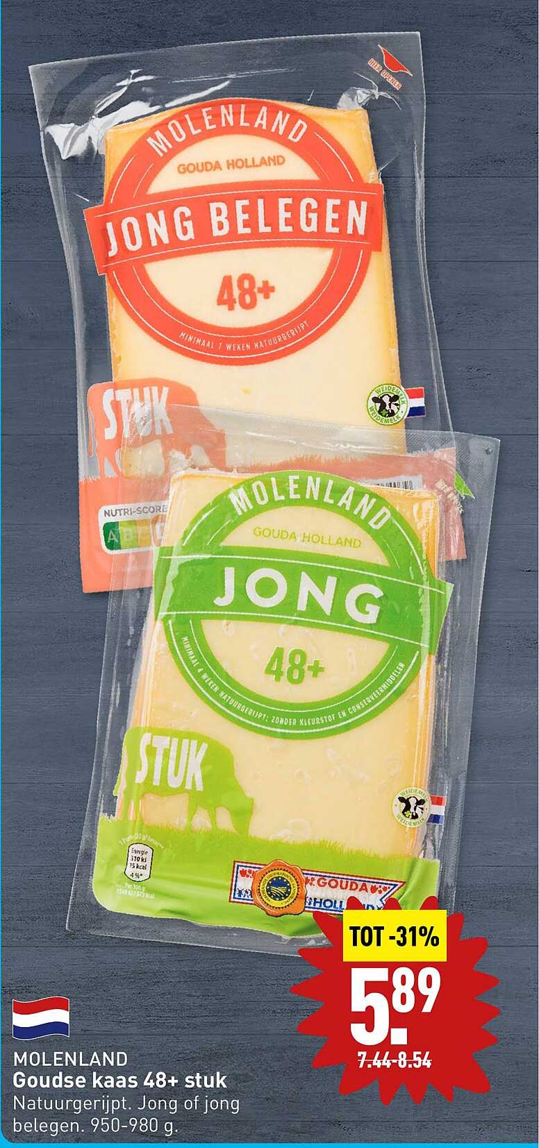 MOLENLAND Gouda kaas 48+ stuk