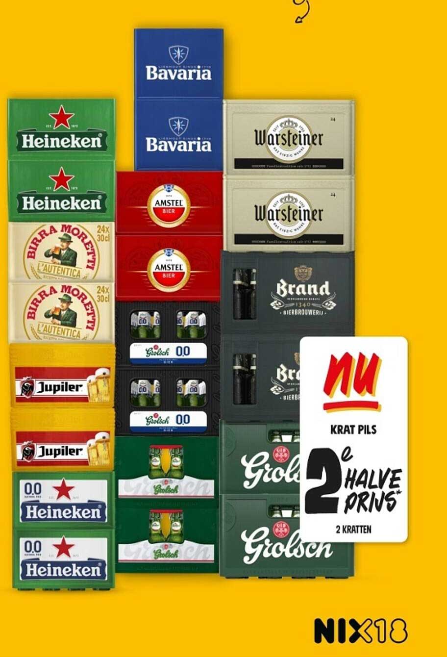 NU KRAT PILS 2 E HALVE PRIJS*