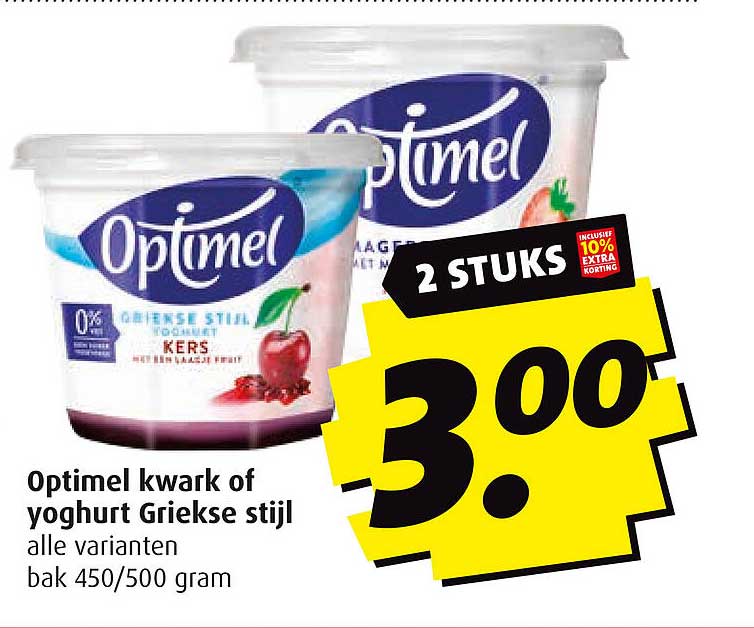 Optimel kwark of yoghurt Griekse stijl