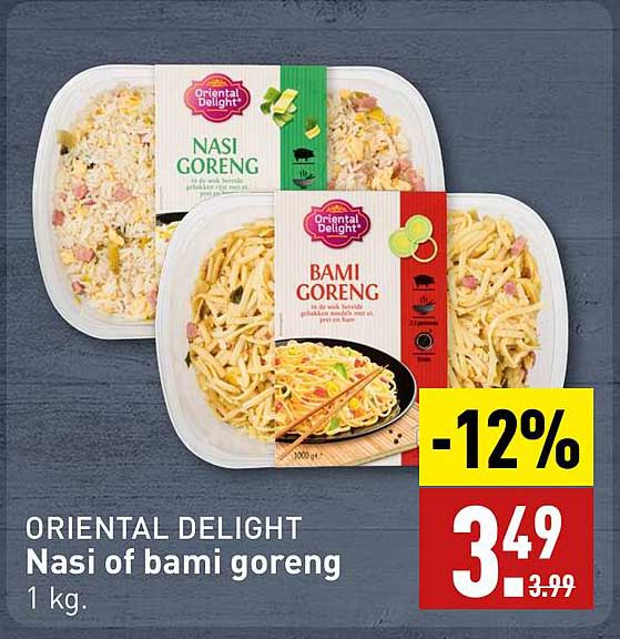 ORIENTAL DELIGHT Nasi of bami goreng