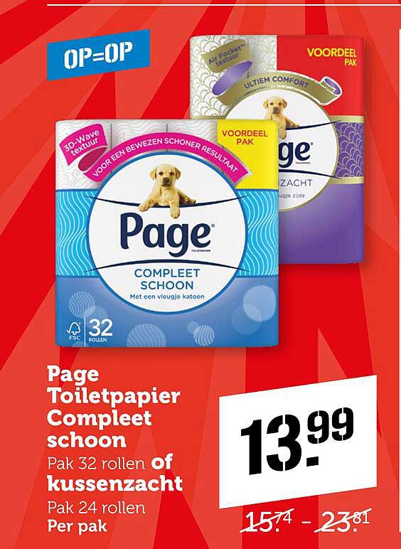 Page Toiletpapier Compleet schoon