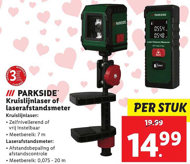 PARKSIDE Kruislijnlaser of laserafstandsmeten