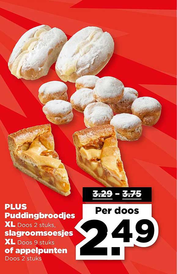 PLUS Puddingbroodjes XL