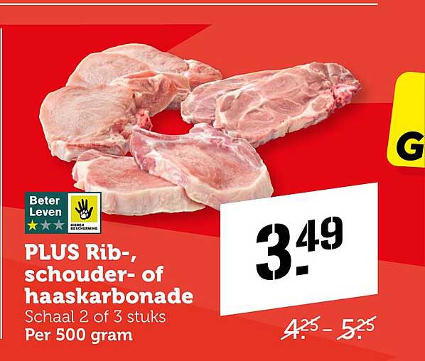 PLUS Rib-, schouder- of haaskarbonade