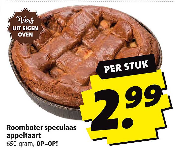 Roomboter speculaas appeltaart