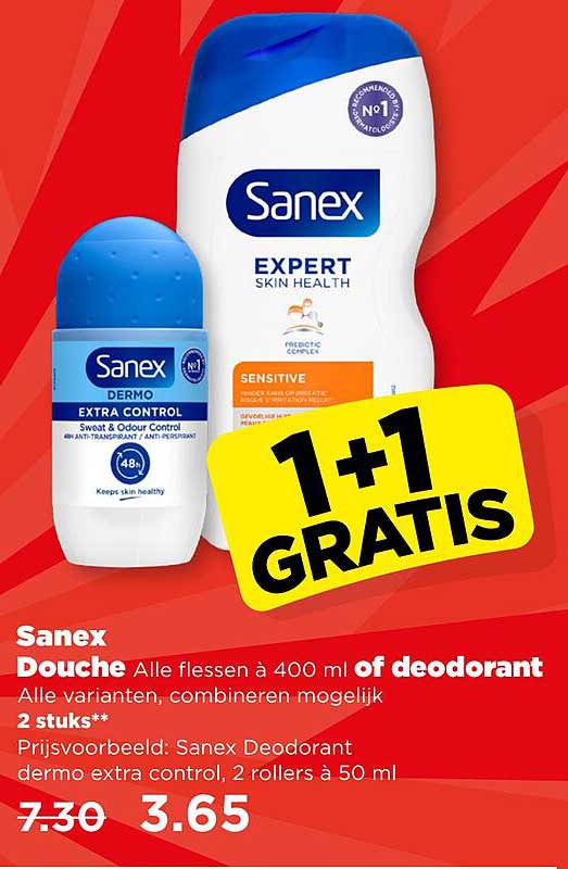 Sanex Douche Alle flessen à 400 ml of deodorant