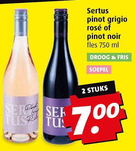 Sertus pinot grigio rosé of pinot noir