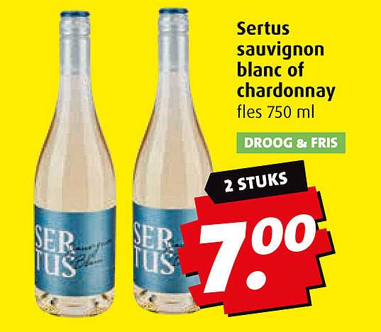 Sertus sauvignon blanc of chardonnay