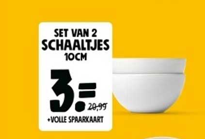 SET VAN 2 SCHAALTJES 10CM