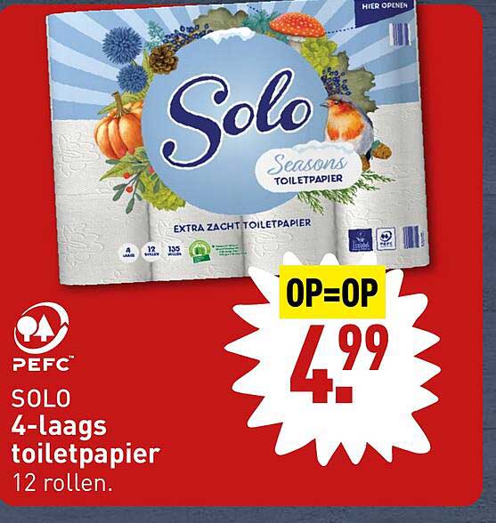 SOLO 4-laags toiletpapier