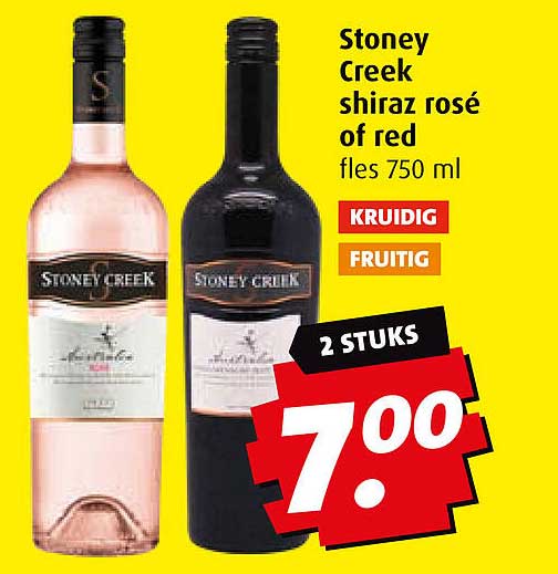 Stoney Creek shiraz rosé of red