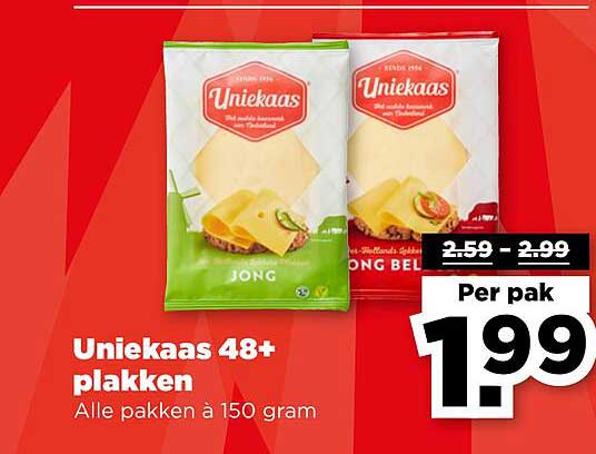 Uniekaas 48+ plakken