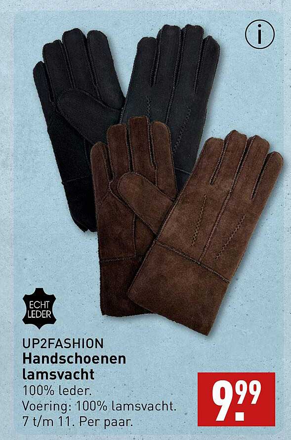 UP2FASHION Handschoenen lamsvacht