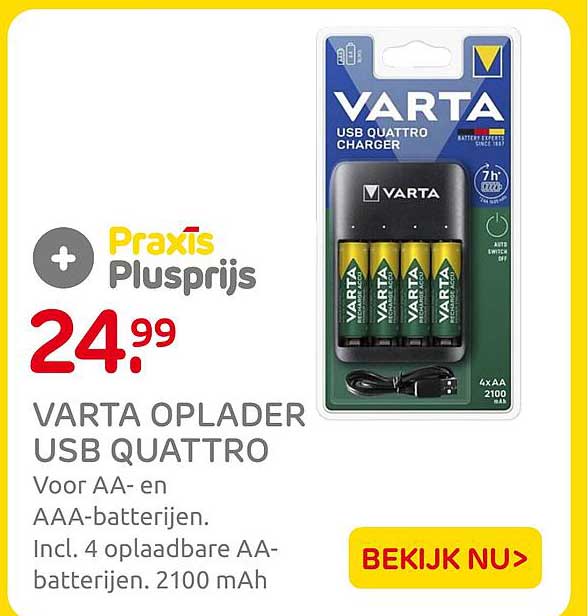 VARTA OPLADER USB QUATTRO