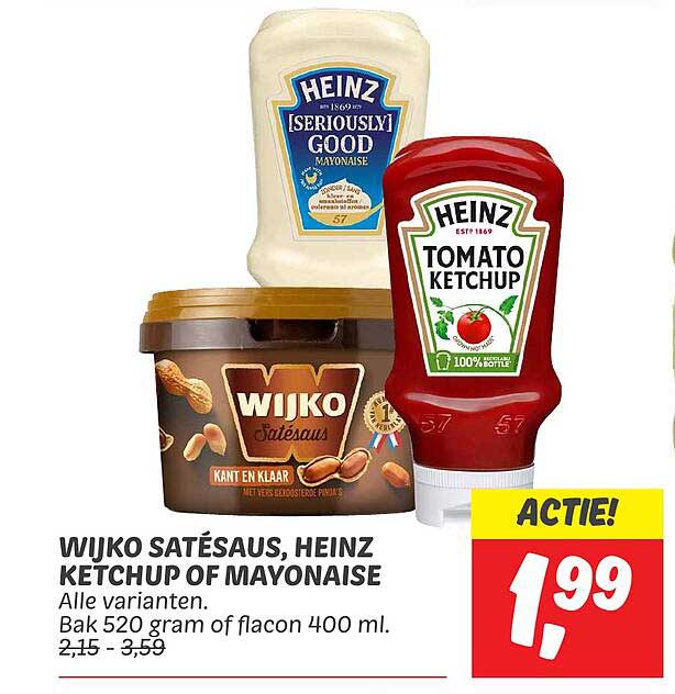 WIJKO SATÉSAUS, HEINZ KETCHUP OF MAYONAISE