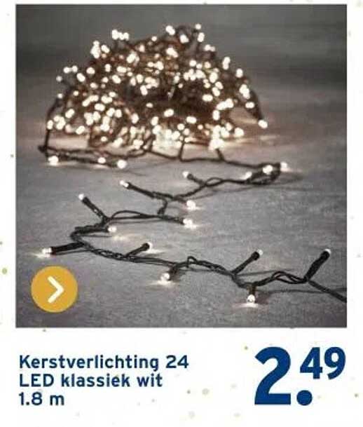 Kerstverlichting 24 LED klassiek wit