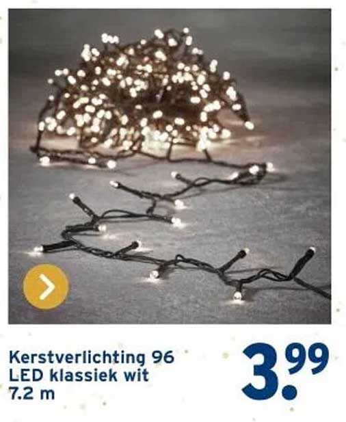 Kerstverlichting 96 LED klassiek wit