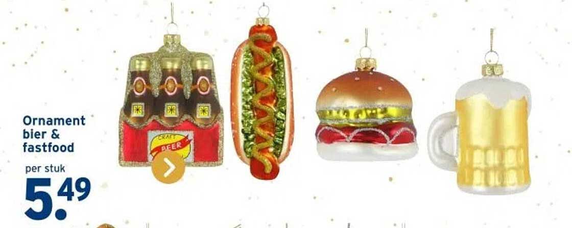 Ornament bier & fastfood