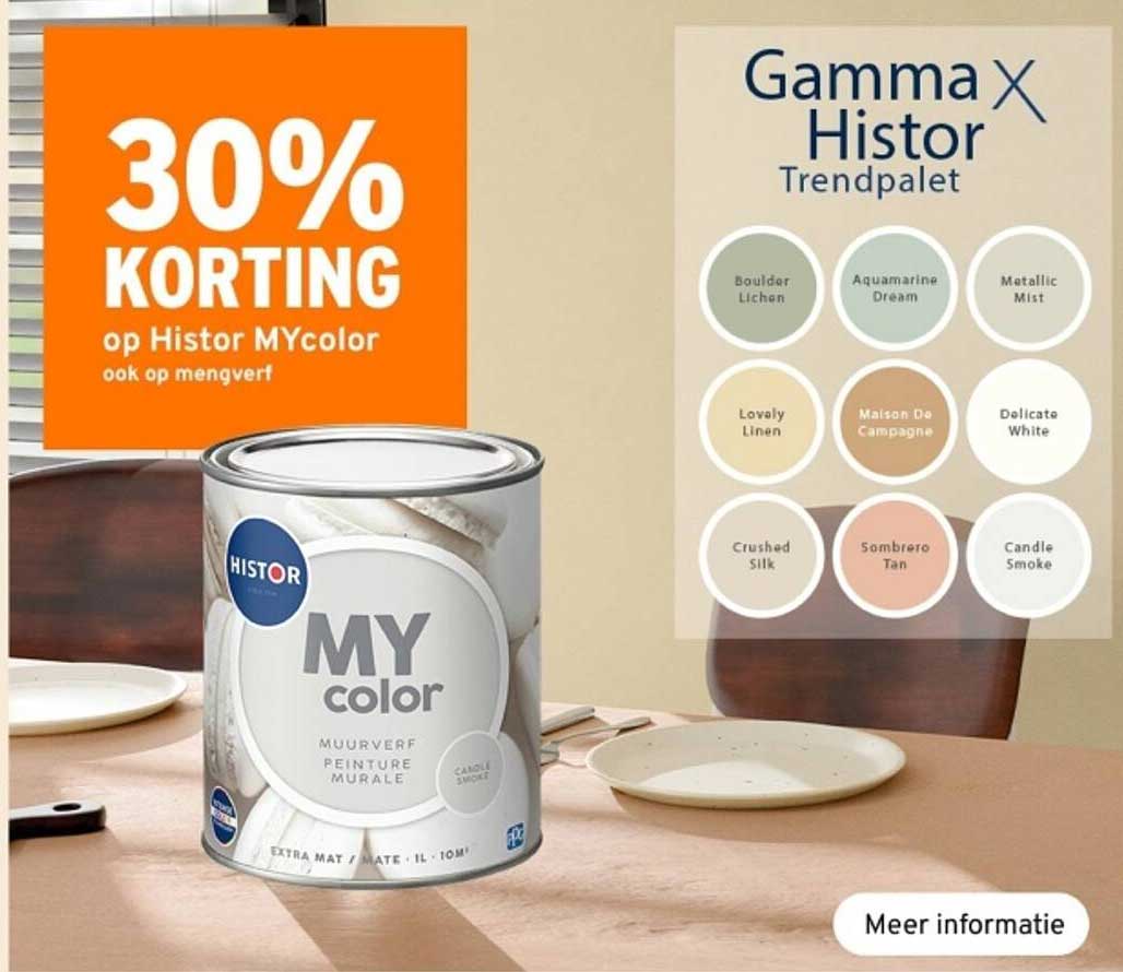 30% KORTING op Histor MYcolor