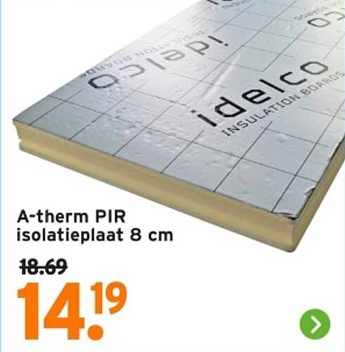 A-therm PIR isolatieplaat 8 cm