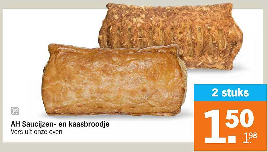 AH Saucijzen- en kaasbroodje