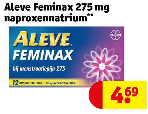 Aleve Feminax bij menstruatiepijn