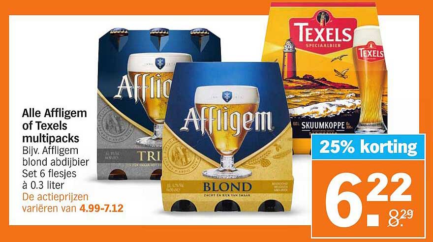 Alle Affligem of Texels multipacks