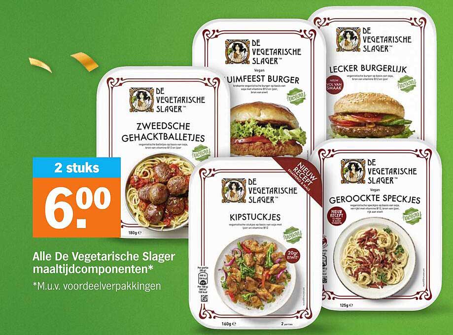 Alle De Vegetarische Slager maaltijdcomponenten*