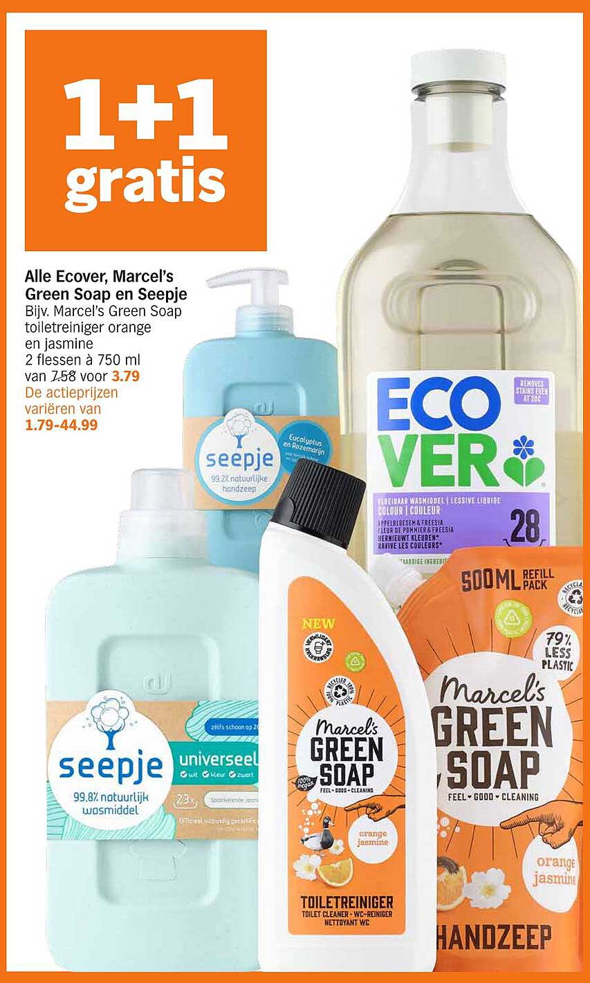 Alle Ecover, Marcel's Green Soap en Seejpe