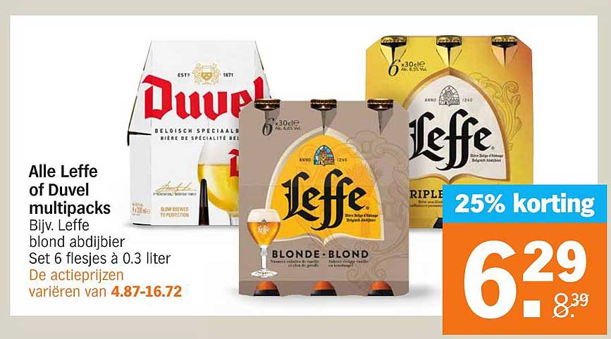 Alle Leffe of Duvel multipacks