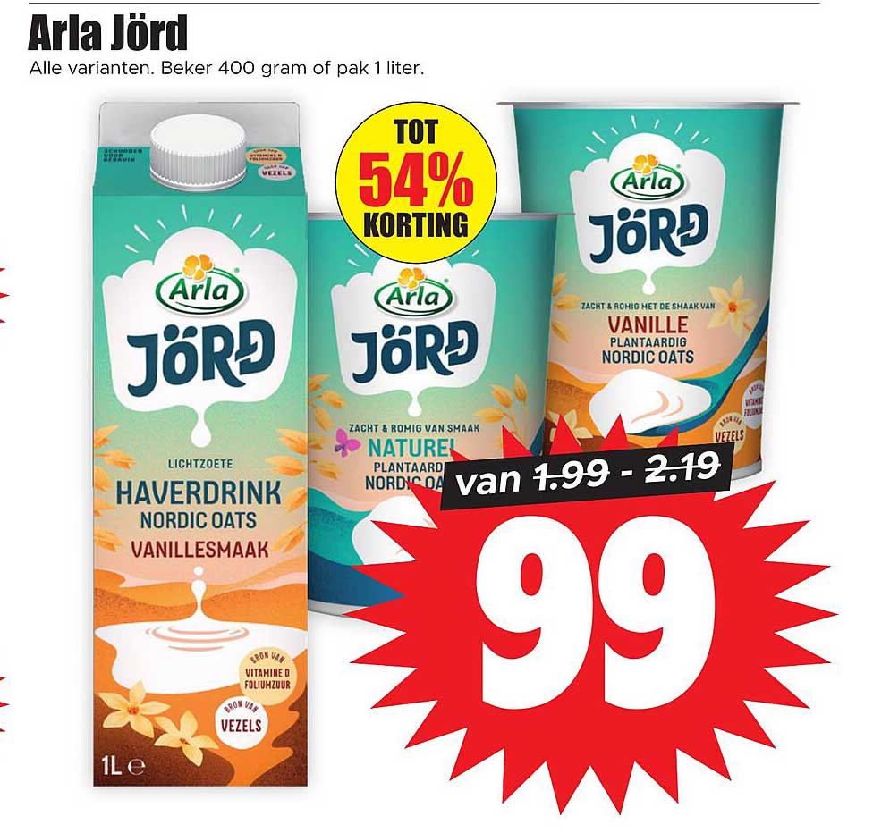 Arla Jörd Haverdrink Nordic Oats Vanillesmaak