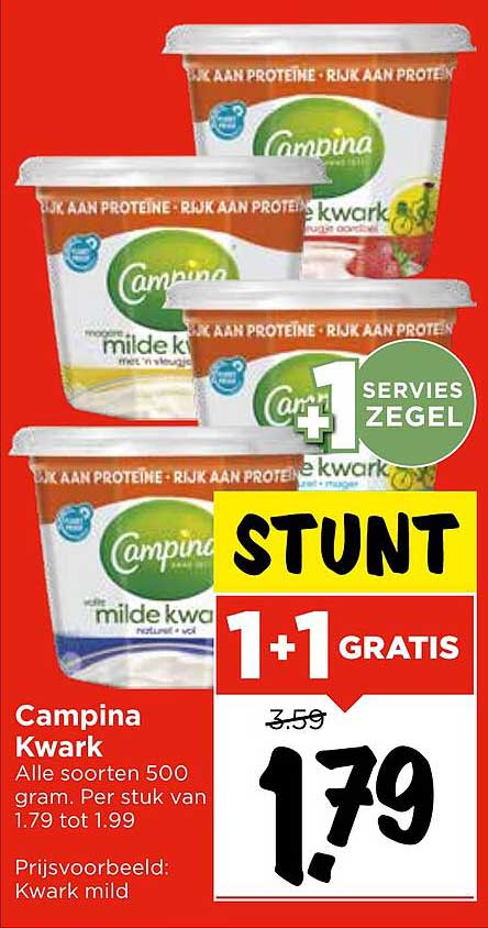 Campina Kwark 1+1 Gratis