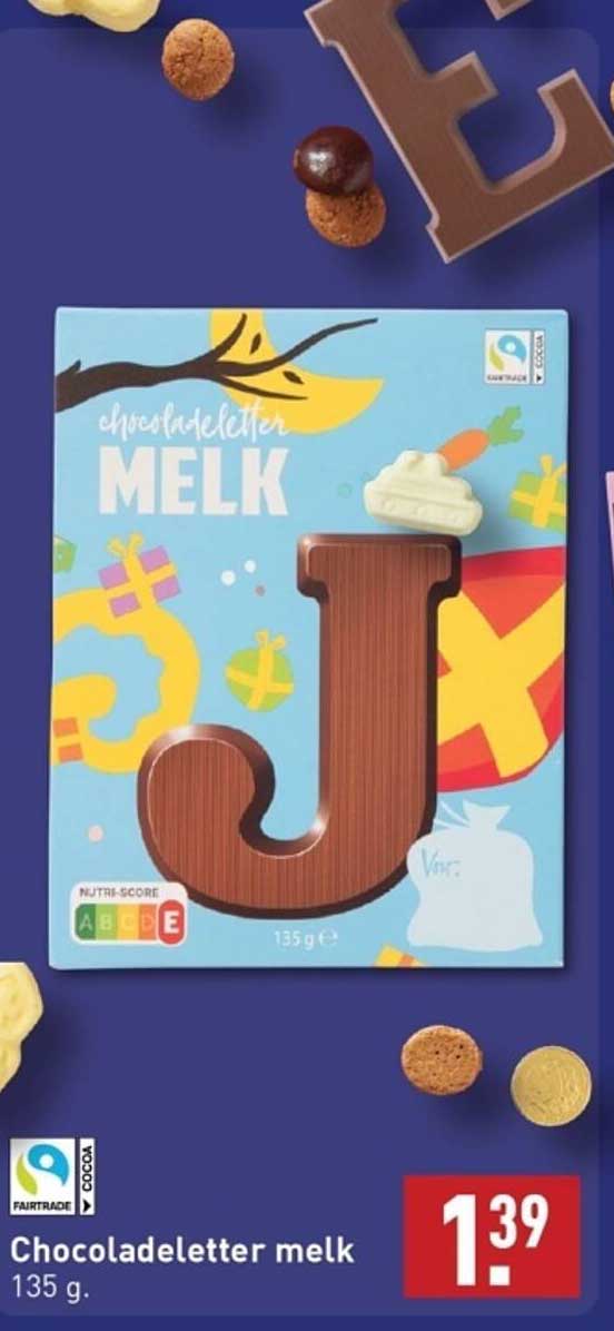 Chocoladeletter melk