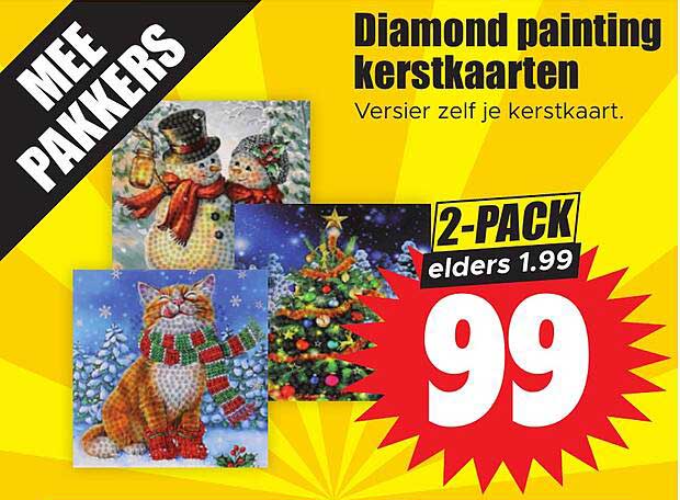 Diamond painting kerstkaarten