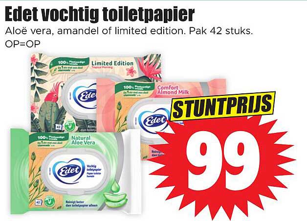 Edet vochtig toiletpapier