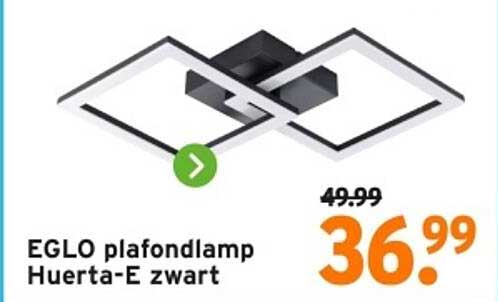 EGLO plafondlamp Huerta-E zwart