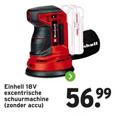 Einhell 18V excentrische schuurmachine (zonder accu)