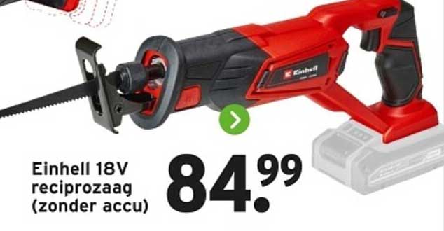 Einhell 18V reciprozaag (zonder accu)