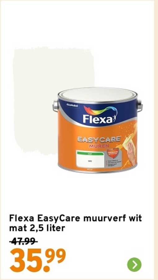 Flexa EasyCare muurverf wit mat 2,5 liter