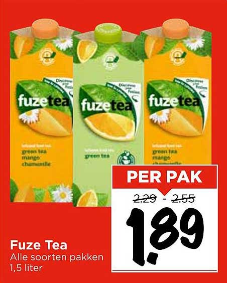 Fuze Tea Alle soorten pakken 1,5 liter