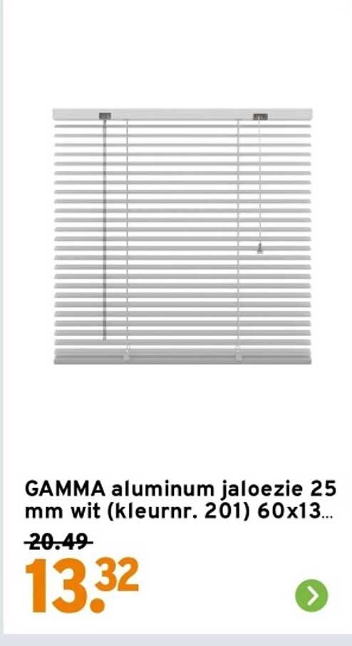 GAMMA aluminum jaloezie 25 mm wit